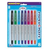 Paper Mate® Flair Felt Tip Marker Pen, 8 Asst Brl/Ink Colors, Ultra Fine, 8/pk