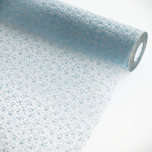 Blue Small Florals - Self-Adhesive Printed Window Film Home Decor(Roll)