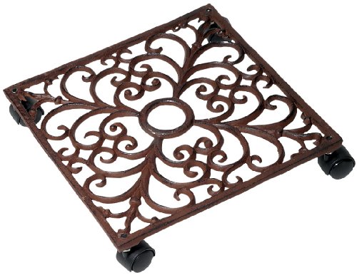 Esschert Design Plant Trolley - Square Cast Iron