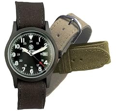 Smith & Wesson Men's SWW-1464-BLK Military Multi Canvas Straps Watch