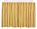 Ellis Curtain Warwick Medium Scale Stripe 68 by 36-Inch Tailored Tier Pair Curtains, Yellow
