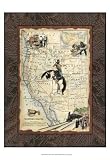 Western States Map - Vision studio Art Print Poster 13 x 19