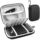 Lacdo Waterproof Hard EVA Shockproof Carrying Case Pouch Bag for Western Digital WD My Passport Studio Ultra Slim Essential WD Elements SE Portable 500GB 1TB 2TB USB 3.0 Portabl 2.5 inch External Hard Drive with Auto Backup