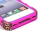 Bastex Hybrid Case for Apple Iphone 4, 4s, 4g - Hot Pink Silicone / Aztec Tribal Hard