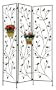 69" Folding 3-Panel Garden Screen and Potted Plant Holder