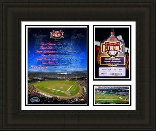 Washington Nationals Framed Washington Nationals 2005 Opening Day Milestones and Memories MLB Baseball