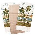 Cuisinart Palm Paradise Flour Sack Kitchen Towels - Set of 3