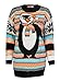 Forever Women's Aztec Penguin Print Neon Christmas Jumper