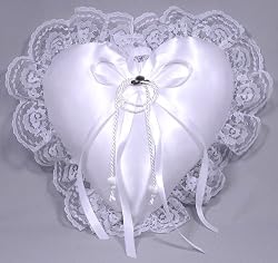 Hats Off Heart Shaped Ring Bearer Pillow