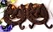 Cast Iron Rusty Colored Horse shoe hook set/2