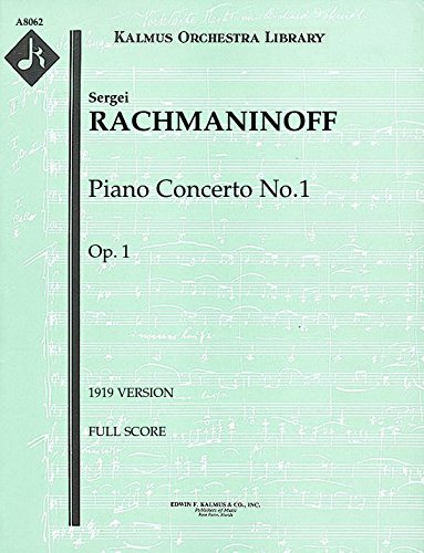 Piano Concerto No.1, Op.1 (1919 version): Full Score [A8062]