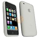 Clear White Textured Silicone Skin Case for Apple iPhone / iPhone 3G 8GB 16GB
