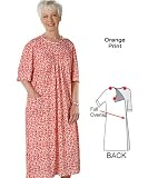 Adaptive Full Open Back Snap Dress for Incontinence