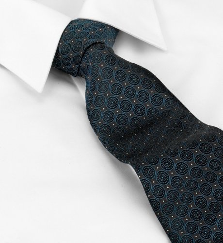 Autograph Pure Silk Circle Patterned Tie