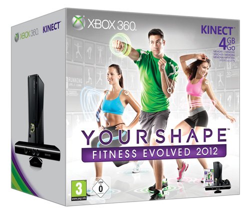 Xbox 360 - Console  4 GB + Kinect + Your Shape 2012 [Bundle]