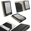 igadgitz 'Organizer' Nero Eco Pelle Custodia Case Cover Protezione per Amazon Kindle 4 Wi-Fi 6" E Ink Display Ereader