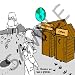 Londons Times Funny Aliens Cartoons - Outer Space Restrooms - Coffee Gift Baskets - Coffee Gift Basket