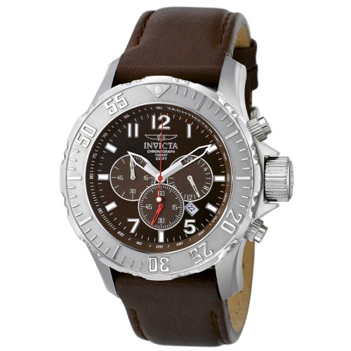 Invicta Men's 4665 II Collection Sport Chronograph Elite Brown Leather Watch