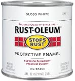 Rust-Oleum 7792730 Protective Enamel Paint, 8-Ounce, Gloss White