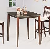 Contemporary Style Cappuccino Finish Wood Bar/Pub Table