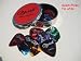Electronics : Round Tin of 24 Medium Guage (.71) Guitar Picks in assorted colours