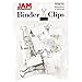 JAM PAPER Colorful Binder Clips - Medium - 1 1/4 Inch (32 mm) - White Binderclips - 15/Pack