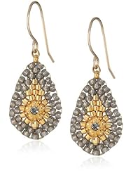 Miguel Ases Soft Pewter Single Lotus Petal Earrings