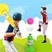 AMGlobal Kids T Ball Set Baseball Set With 3 Different Color Balls Green, Blue, Pink, Sports Training Set Baseball Toy for Kids Children for Fun