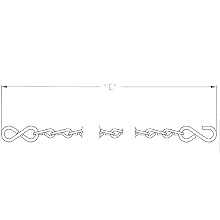 Dixon CH-SS-6 Stainless Steel Cam and Groove Hose Fitting, Jack Chain with S-Hook, 6" Length