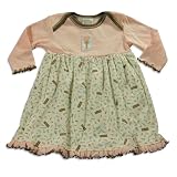 Cloud Mine - Infant Girls Long Sleeve Baby Doll Dress, Light Pink, Ivory (Size 18Months)