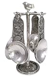 IMAGE OF Crosby & Taylor (Tin Woodsman Pewter) Measuring Cup Set with Pewter Post, Birds (MC14PP)