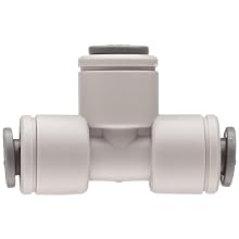 Celcon Push-to-Connect Tube Fitting, Acetal Copolymer, Tee, Tube OD