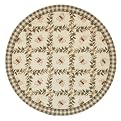 Safavieh Bumble Bee Wool Hook Rug - Ivory/ Green (3' Round)