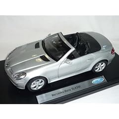 MERCEDES-BENZ SLK CABRIO SILBER GRAU R171 2004-2011 1/18 WELLY MODELLAUTO MODELL AUTO