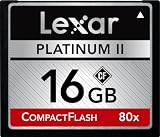 Lexar Platinum II 16 GB 80x CompactFlash Memory Card LCF16GBSBNA080