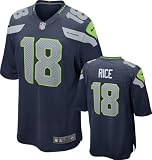 Sidney Rice Jersey: Home Navy Game Replica #18 Nike Seattle Seahawks Jersey