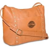 NBA Detroit Pistons Pangea Tan Leather Women's Mini Top Zip Handbag