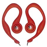 Florida State SportClip Earphones with Wind Up Storage Case for MP3, CD, DVD Players, Red