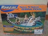 Banzai drinking water Slide:BANZAI squirt 'N dash ZEBRA swimming pool PLAY PARK