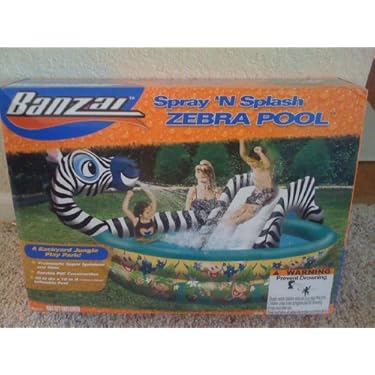 Banzai Spray N Splash Zebra Pool Play Park