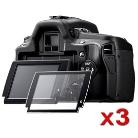 eForCity 3x Glass LCD Screen Protector Cover Compatible With Sony Alpha A390