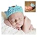 Kalevel Cute Newborn Infant Baby Girl Boy Crochet Baby Hats Knit Crown Hat Photograph Props (Sky Blue)