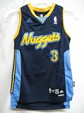 Allen Iverson of Denver Nuggets Navy Swingman NBA YOUTH Jersey