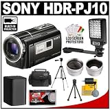 Sony Handycam HDR-PJ10 16GB 1080p HD Video Camera Camcorder with Projector + Wide Angle & Telephoto Lens + Flash + Battery + Case + Tripod + Accessory Kit