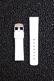 Low Price White Panerai Style Heavy Rubber 18mm with Heavy S/S Buckle By Toscana