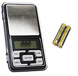 ZAZ　0.01g-500g精密 電子秤 デジタルスケール 電池付属　すぐに使用可能　 0.01ｇ単位/500ｇまで計量可能 風袋機能　カラー (ブラック)