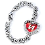 Womens Game Time Tony Stewart #14 Heart Watch - Stainless Steel ( 9 )
