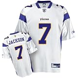 Reebok Minnesota Vikings Tarvaris Jackson Replica White Jersey Small