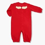 Organic Cotton Baby Sleeper with Wings (Holiday Red) 1-2Y