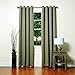 Best Home Fashion Thermal Insulated Blackout Curtains - Antique Bronze Grommet Top - Olive - 52